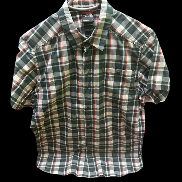 The North Face Men's Green Plaid Short Sleeve Shirt size M - Picture 1 of 11